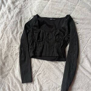 Zara Long Sleeve Textured Top